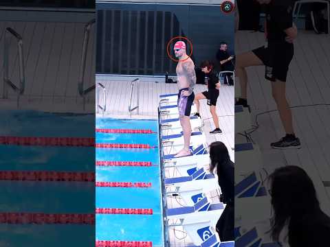 Olympic Swimmer Gave Them an 18-Second Head Start…Yet Still Almost Beat Everyone! 😱🏊‍♂️ #shorts