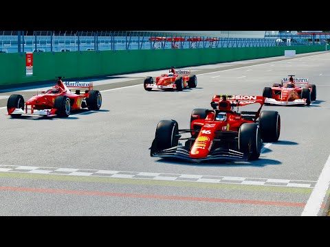 Ferrari F1 2022 vs Ferrari F1 2000-2001-2002 at Spa