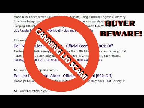 PSA - CANNING LID SCAM!  BUYER BEWARE!