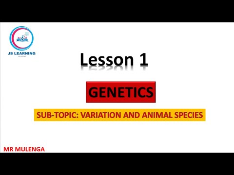 GENETICS LESSON 1 - TERMS USED IN THE STUDY OF GENETICS