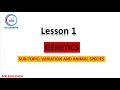 GENETICS LESSON 1 TERMS USED IN THE STUDY OF GENETICS