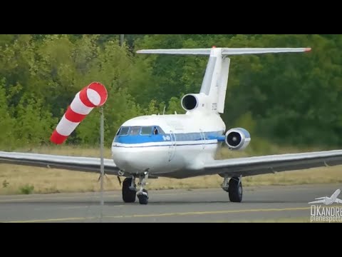 Sukhoi Yak-40 is small and bold. Decorated and flew away.