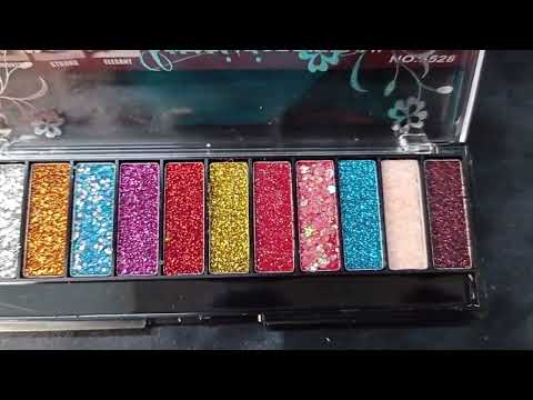 PALETA DE SOMBRA GLITTER COM 12 CORES LUYISI BOX COM 12UN