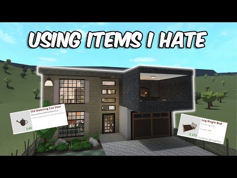 Building in BLOXBURG Using The Items I HATE
