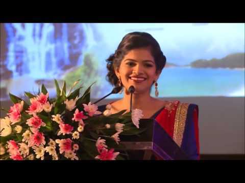 MC Trishma Pinto hosting an International Conference