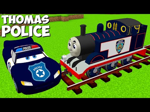 Thomas TRAIN POLICE vs LIGHTNING MCQUEEN Police in Minecraft - Gameplay animation