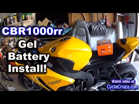 CBR1000rr Gel Battery Installation and Review
