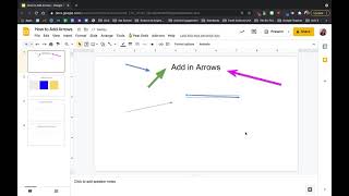 Adding Arrows to Google Slides