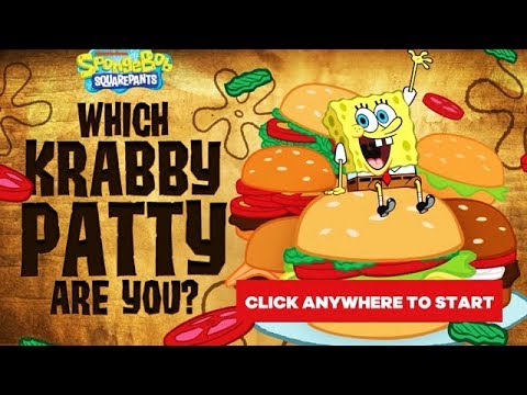 SpongeBob Squarepants - Which Krabby Patty Are You?  [Nickelodeon Games] Video