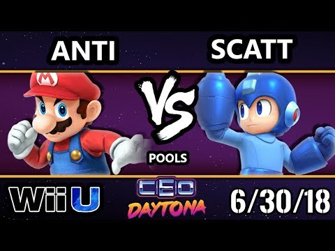 CEO 2018 Smash 4 - IMT RZR | Anti (Mario, ZSS) Vs. MVG | ScAtt (Mega Man) Wii U - Pools