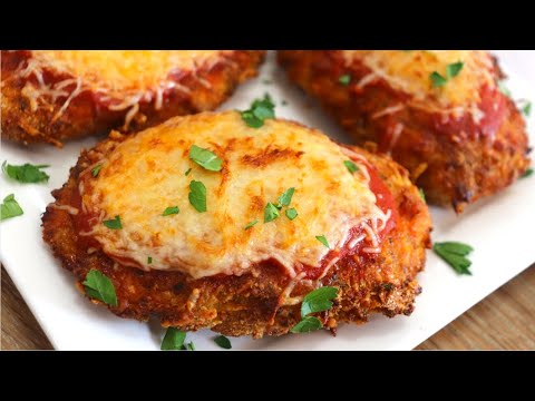 CRISPY YUMMY CHICKEN PARMESAN in the Air Fryer | Easy Chicken parmesan recipe