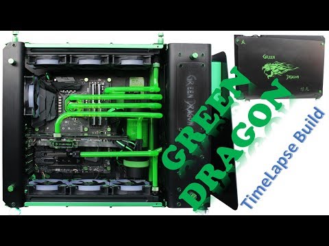 GREEN DRAGON  Ultimate Water Cooling Gaming-pc time-lapse build!