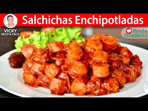 SALCHICHAS ENCHIPOTLADAS | Vicky Receta Facil