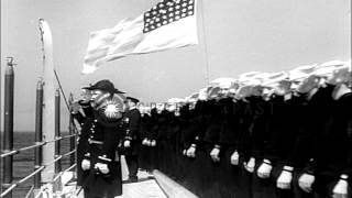 President Franklin D Roosevelt with his wife and cabinet office holders at US Arm...HD Stock Footage