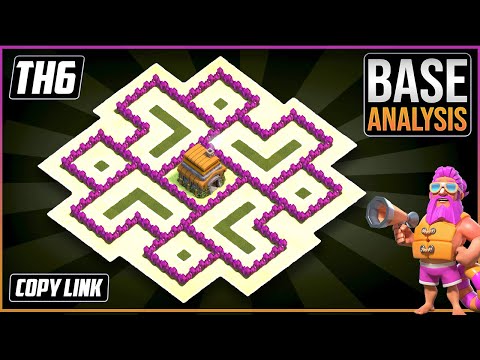 The Best Ultimate Town Hall 6 Trophy/Hybrid Base Layout 2022 !! COC Town Hall 6 Hybrid Base Design