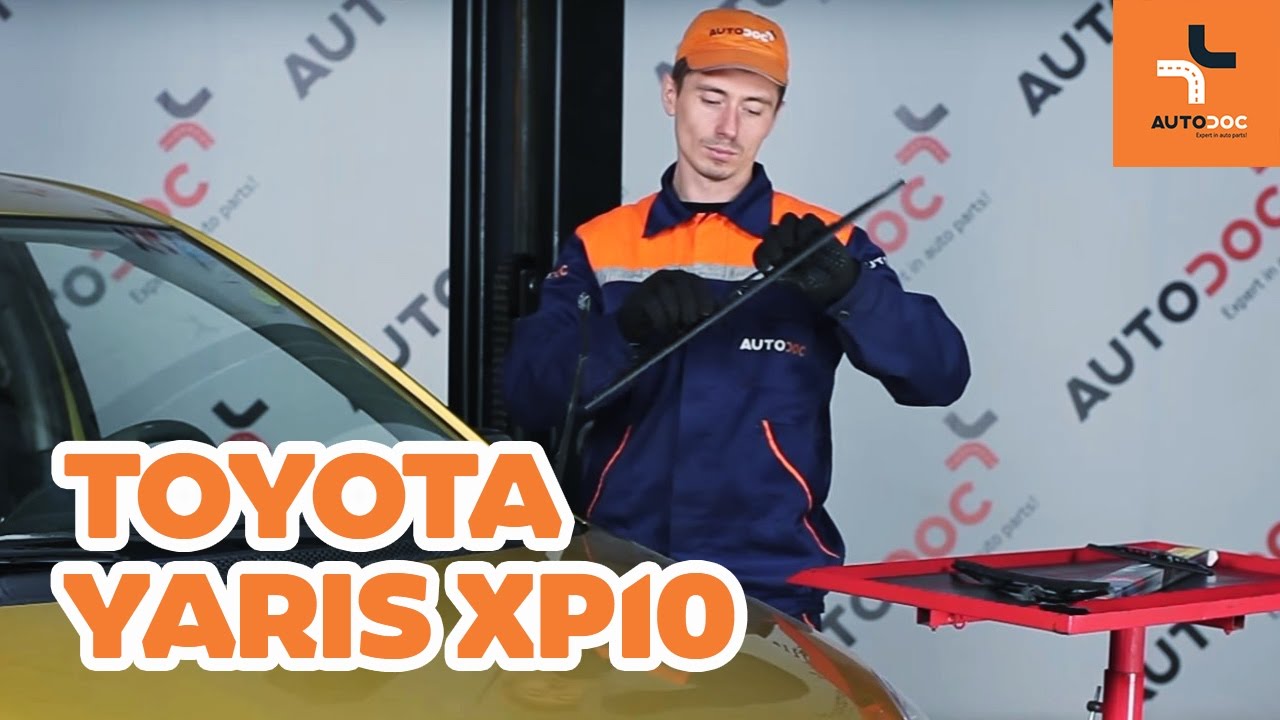 Elülső ablaktörlő lapát-csere Toyota Yaris P1 gépkocsin – Útmutató