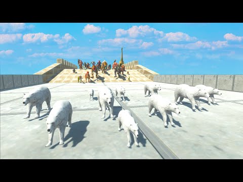 SPEED RACE TO EAT POLAR BEAR - Animal Revolt Battle Simulator