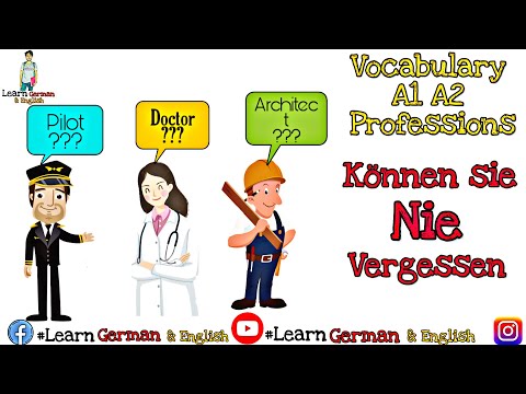 Learn German & English | German Professions | German Berufe | German Vocabulary A1 - A2