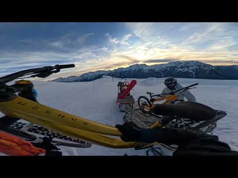 Biking on snow everywhere