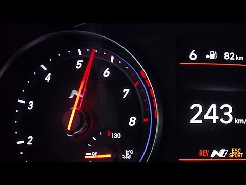 2018 Hyundai i30N Performance 0-100 kmh kph 0-60 mph Tachovideo Beschleunigung Acceleration