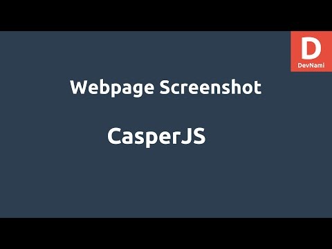 CasperJS Take WebPage Screenshot