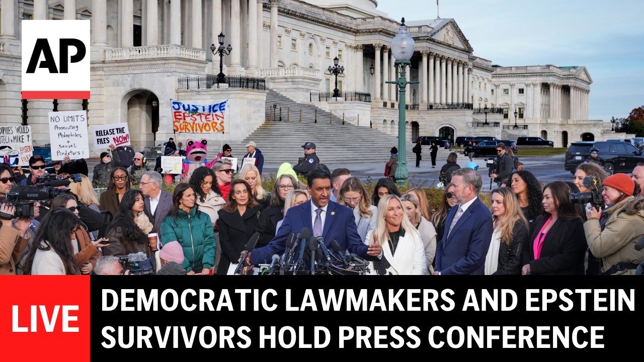 LIVE: Democrats and Epstein survivors speak ahead of Pam Bondi hearing