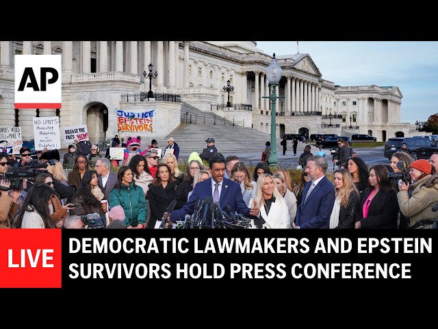 LIVE: Democrats and Epstein survivors speak ahead of Pam Bondi hearing