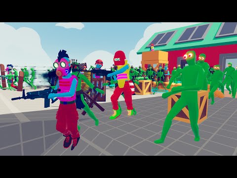 Zombie 100 Units vs Army Soldier #9 - Totally Accurate Battle Simulator TABS