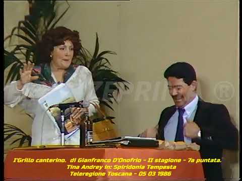 I'Grillo canterino - II stagione. 7a  puntata. Vernacolo Livornese Tina Andrey, Teleregione. '86