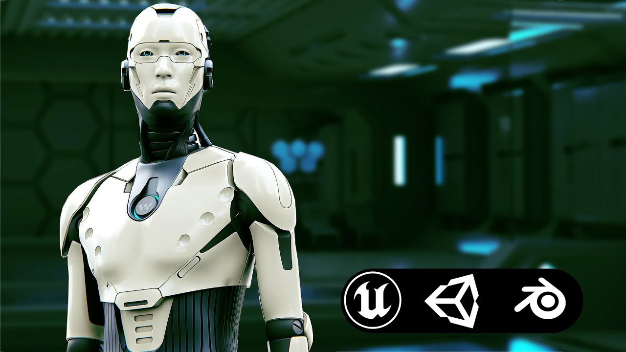 Humanoid Orpheus-B Auto-Rig Pro Rigged For Mixamo Unreal Engine Unity 3D Model