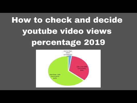 How to check and decide youtube video views percentage 2019