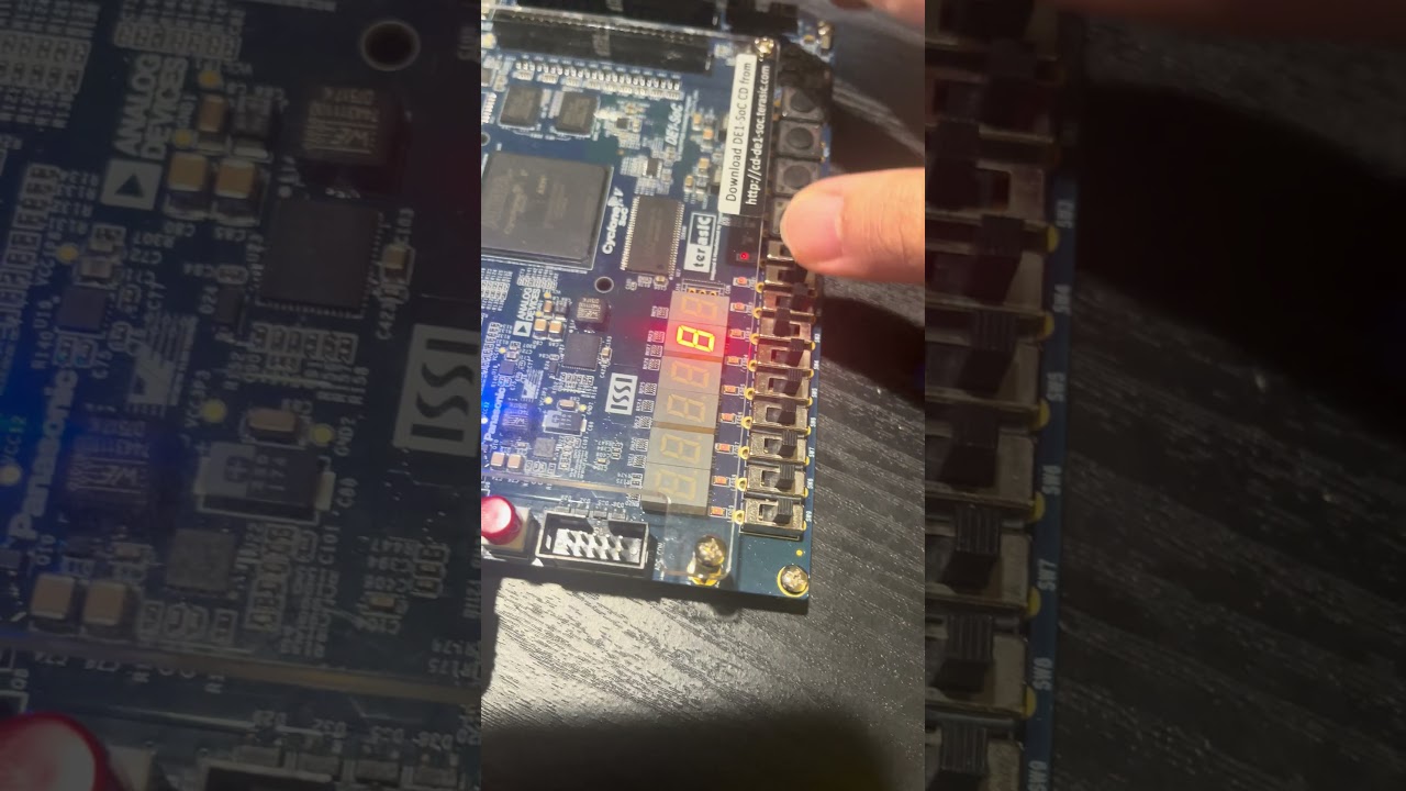 ECE 3710 Lab 1 DE1-SoC FPGA Board Overview - Hex to 7 segment display