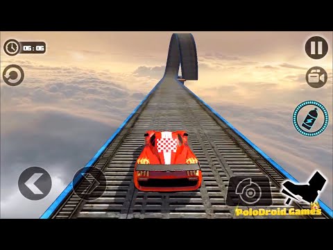 Impossible Stunt Car Tracks 3D - Red Car Driving Stunts Levels 14 & 15 - Android iOS GamePlay FHD