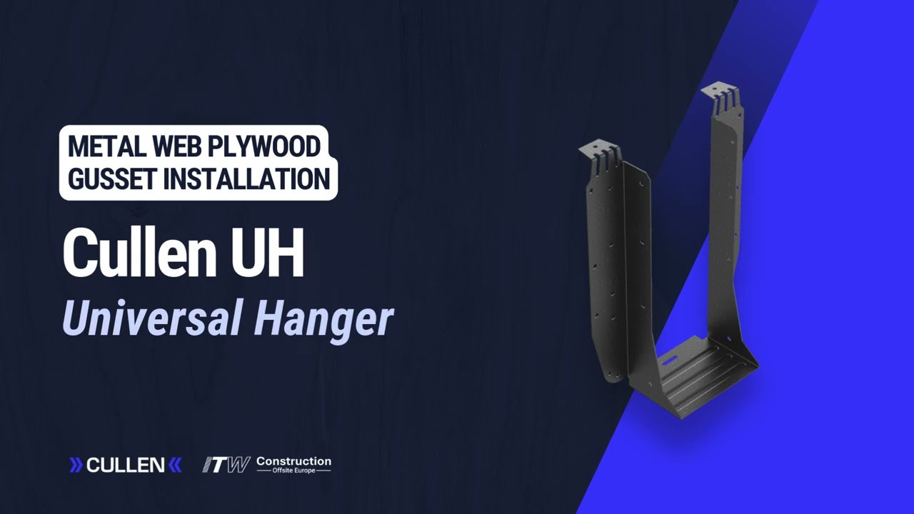 Cullen Universal Hanger (UH): Metal Web Plywood Gusset Installation