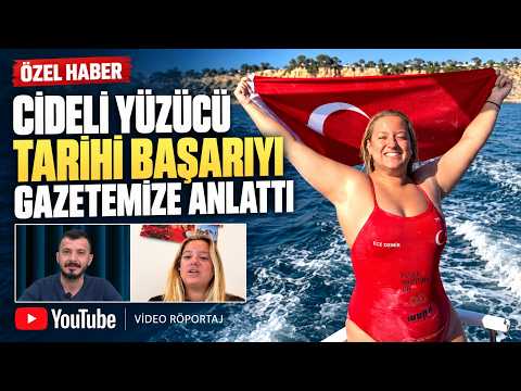 Cideli yüzücü 17 saatlik serüveni anlattı