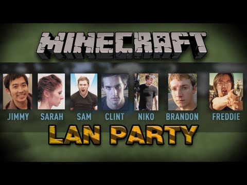 Minecraft with freddiew and corridordigital Episode 1 on LAN Party - NODE