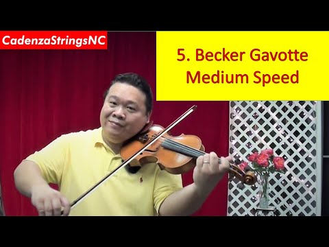 Becker Gavotte | Medium Speed Play Along | Suzuki Violin Book 3