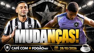 CAFÉ COM FOGÃONET: HUGUINHO E ZIYECH PODEM SER TITULARES | BOTAFOGO DESCARTA ACORDO COM TEXTOR