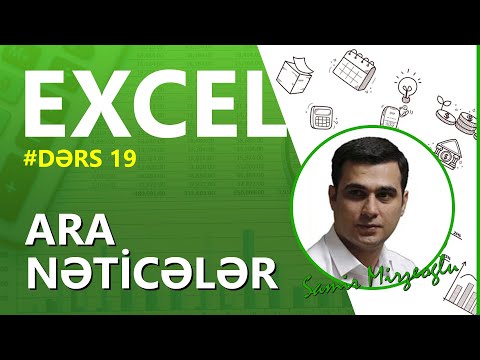 #Exceldərsləri | Dərs 19 | Excel - Ara nəticələr