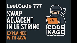 YouTube video 'LeetCode 777 | Swap Adjacent in LR String | Explained in HINDI | Java'