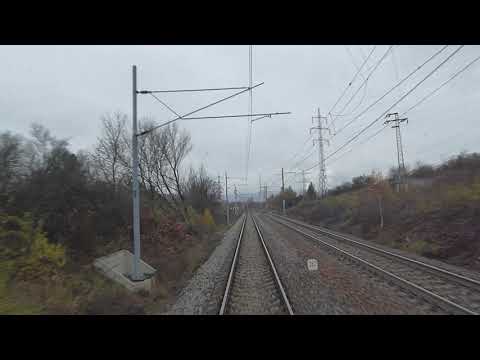 Cab view Železniční trať Kadaň - - -Kadaň- Prunéřov, ČD 814