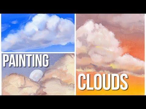 Painting Clouds with Poster Colors!