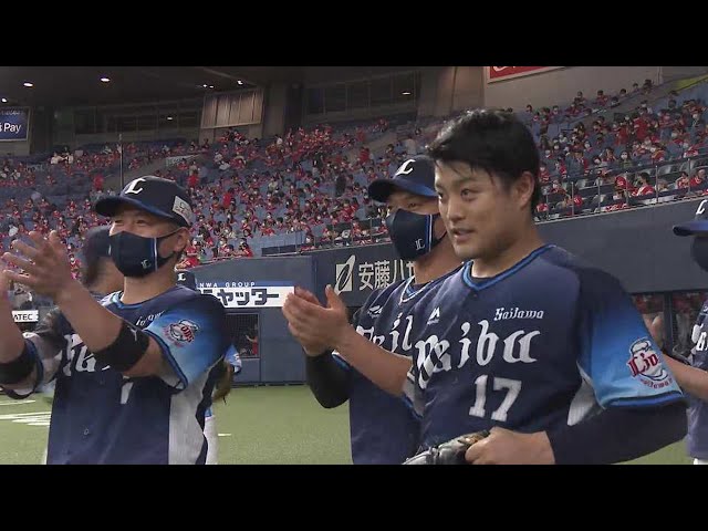 【6回裏】満塁のピンチを抑えた!! ライオンズ・松本 6回1失点の好投!! 2021/6/28 H-L