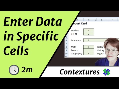 Excel Data Entry in Specific Cells