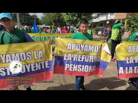 MOVILIZACIÓN 1 DE MAYO - LETICIA - AMAZONAS... apoyo al gobierno del presidente Gustavo Petro