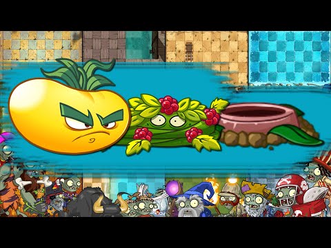 Random Plant Trios vs. Every Single Zombie. First team: Yellow Trap