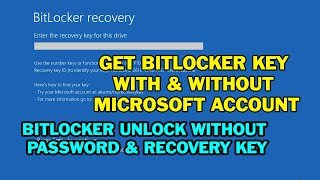 How to Find BitLocker Recovery Key in Microsoft | BitLocker Unlock Without Password and Recovery Key