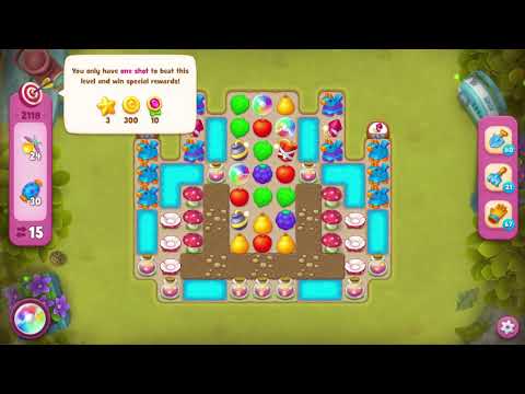 🎯 Gardenscapes 2118 Challenge Level - 15 moves + 💥💥🧨💣