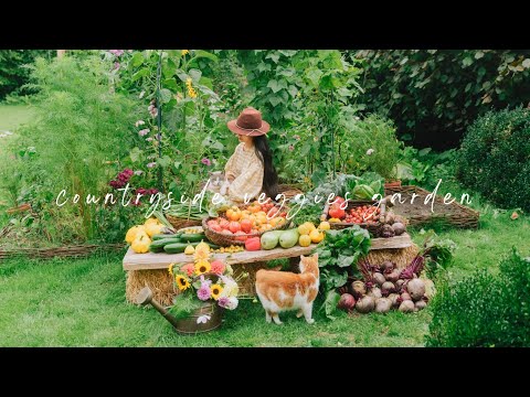 , title : '#121 | One year of growing a Vegetable Garden in my backyard | Satisfying Harvest | Countryside Life'