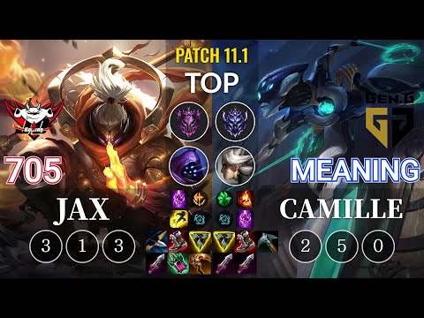JDG 705 Jax vs GEN.A Meaning Camille Top - KR Patch 11.1